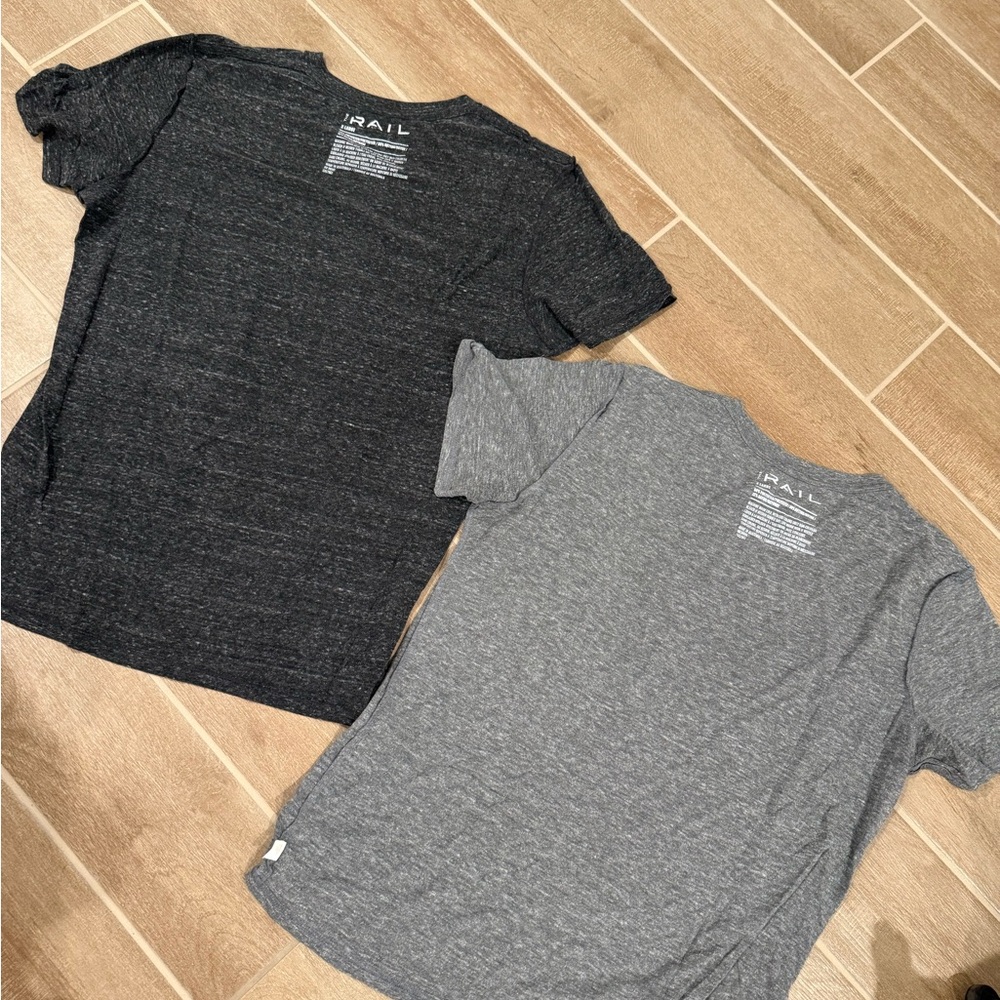 The Rail Dark and Light Gray Short Sleeve Tees